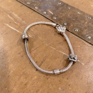Industrial bracelet with charm
